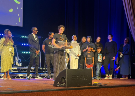 Julia and the LS team accepting the Young Ealing Foundation Award